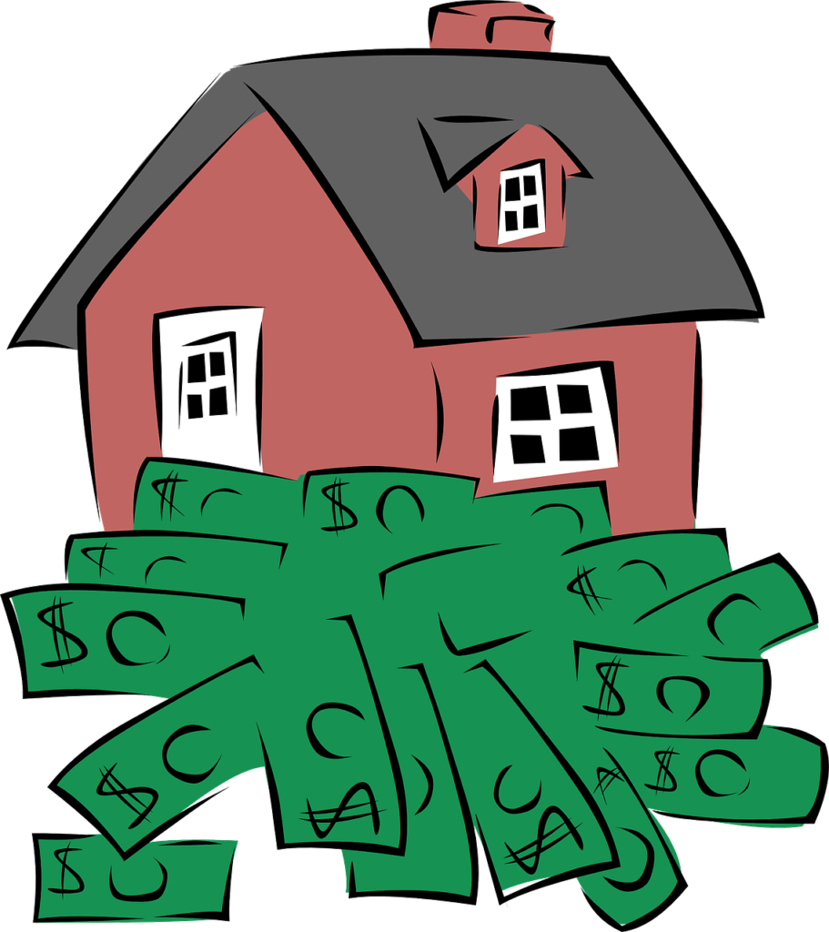 home with money graphic