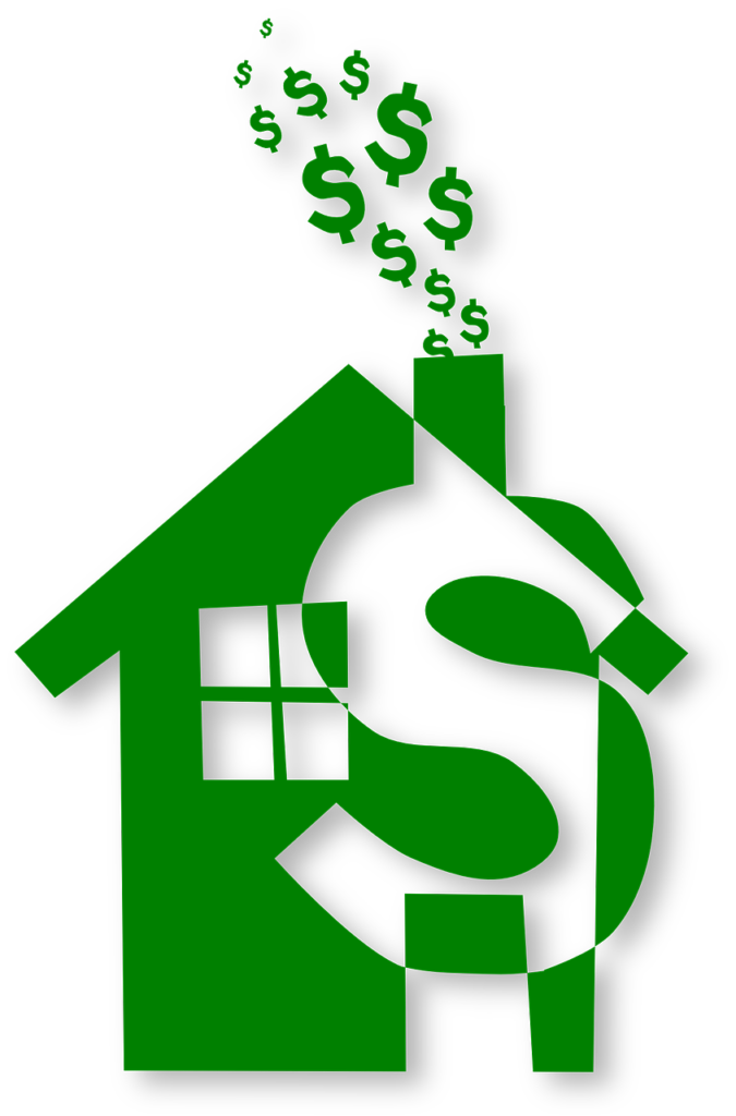 home with dollar sign logo