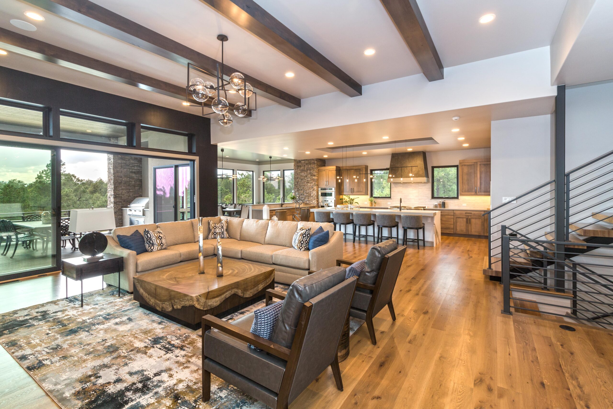 Staged interior of a spacious custom home in Black Forest, Colorado